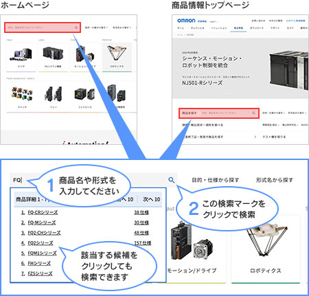 ホームページ 商品情報トップ