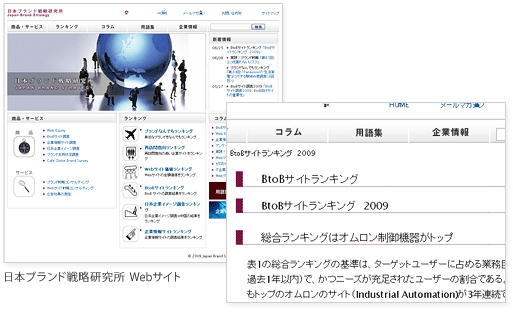 日本ブランド戦略研究所様 Webサイト