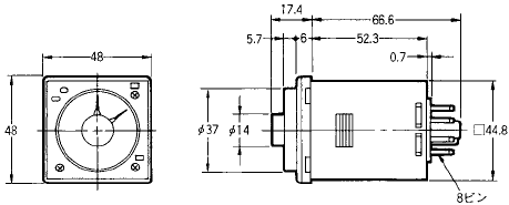 H3CR-F8 AC24-48/DC12-48 | オムロン制御機器