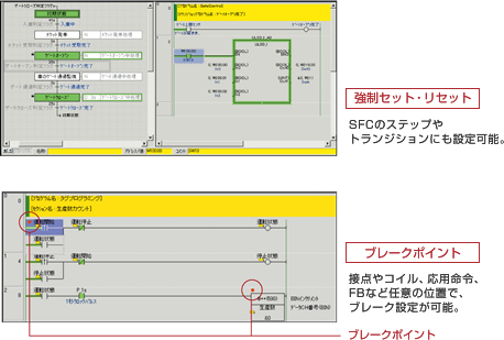 SFCやラダー、FBのシミュレーション