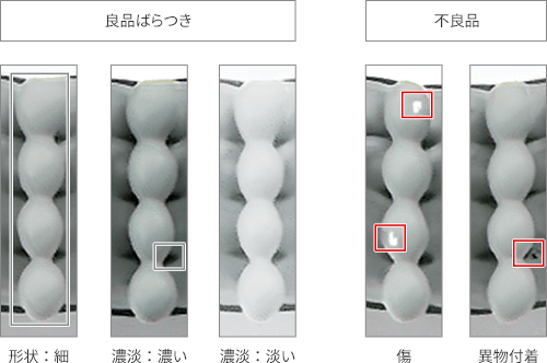 良品ばらつき・不良品