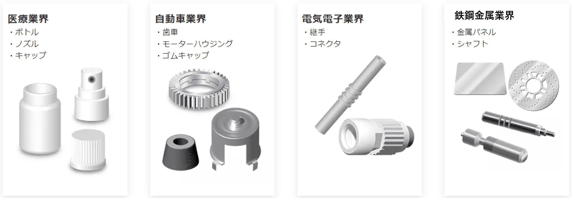 検査対象製品例