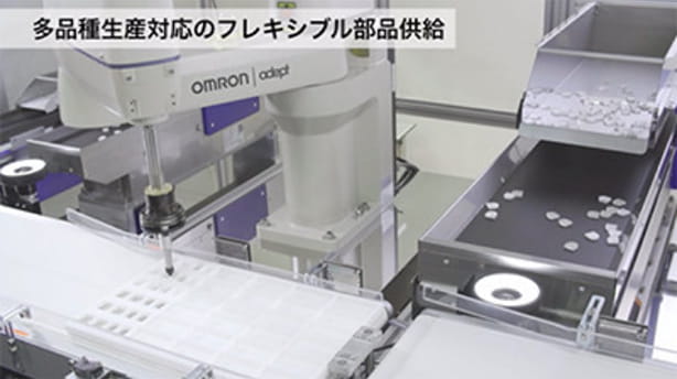 多品種生産対応のフレキシブル部品供給
