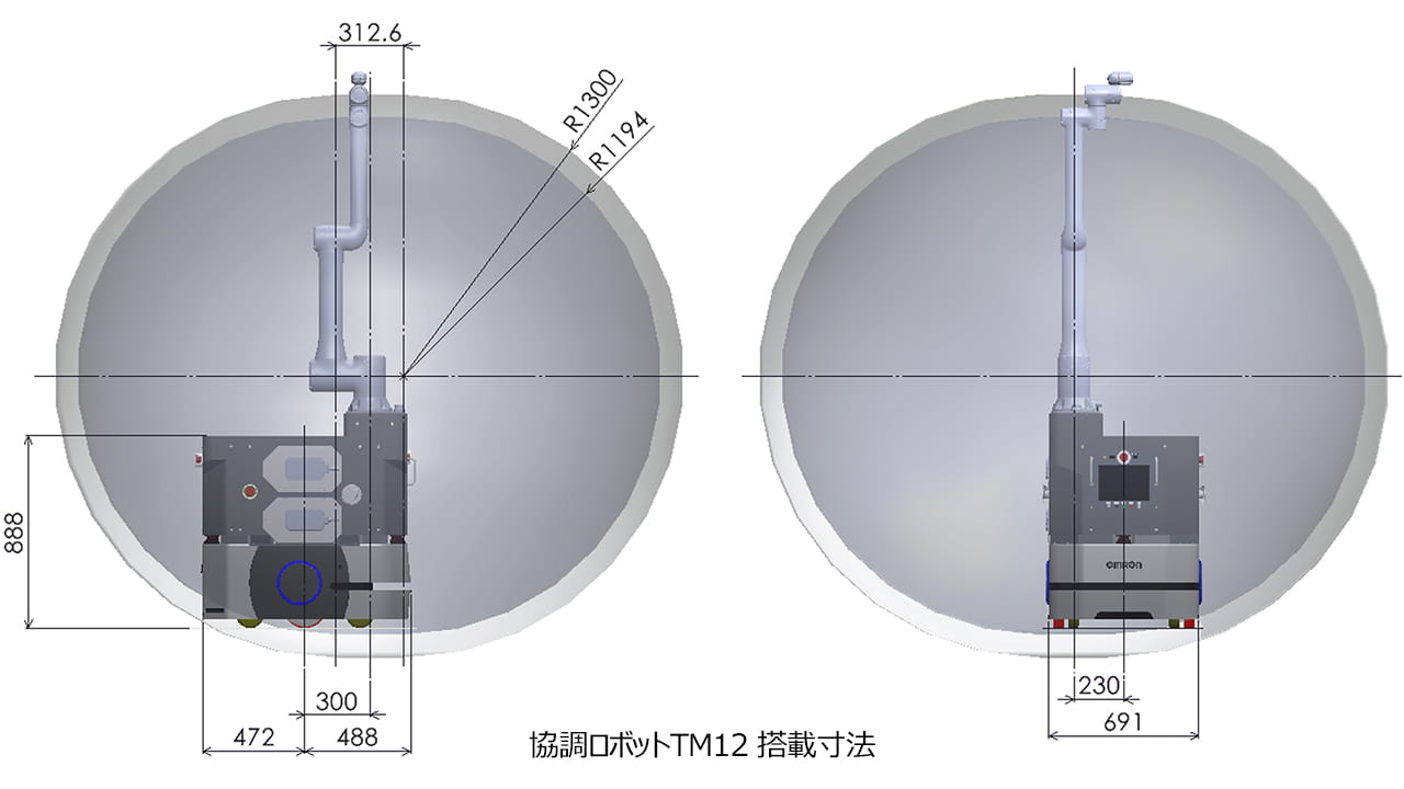 縦:500mm 横:699mm 高さ1,120mm