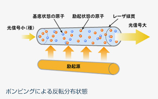 ポンピングによる反転分布状態