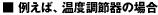 例えば温度調節器の場合