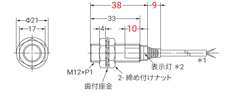 E2Eシリーズ、M12サイズ E2E-3D□-N